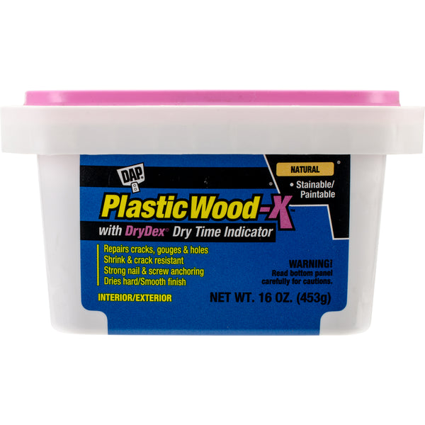 Plastic Wood-X Latex Wood Filler with DRYDexDry Time Indicator, 16 oz