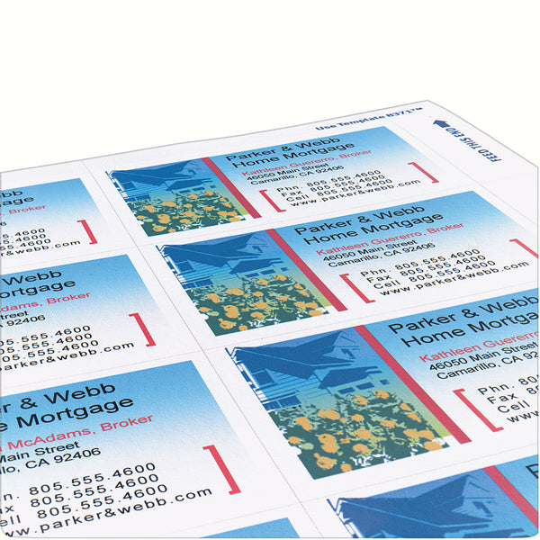 2" x 3.5" Business Cards, Sure Feed, Inkjet